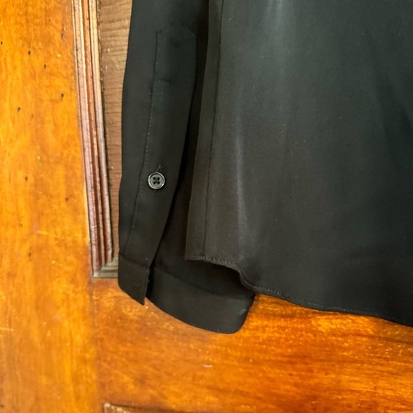 Milly Black Silk Blouse Size 6 - Picture 4 of 9